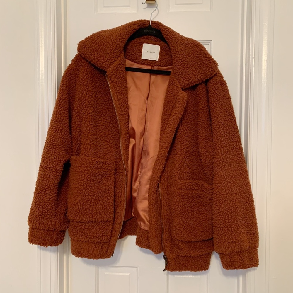 NWOT Burnt Orange Teddy Coat - NEVER WORN